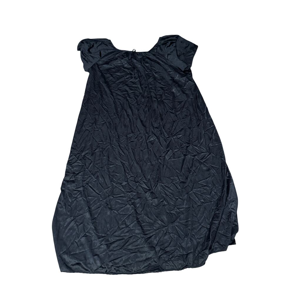 Comfort Choice Sheer Maxi Lounge Dress Black Womens Nightgown Coverup Large